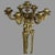 Bronze 19th Century French Louis XV Oversized Gilt Bronze Figural Caryatid & Foliate 7-Light Candelabra For Sale - Image 8 of 12