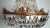 Brass and Lead Crystal 9-Flame Chandelier from Palwa, 1960s For Sale - Image 12 of 18