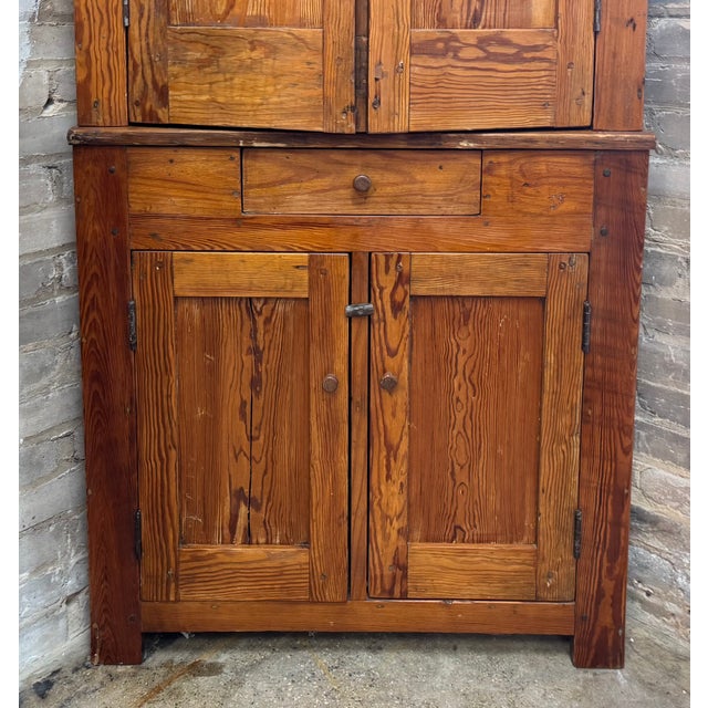 Antique Pine Corner Cabinet For Sale - Image 6 of 13