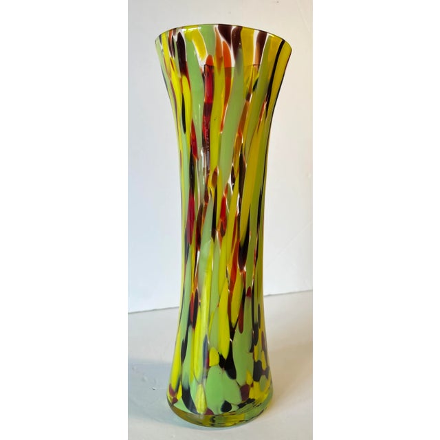Glass Art Glass Multicolor Vase For Sale - Image 7 of 12