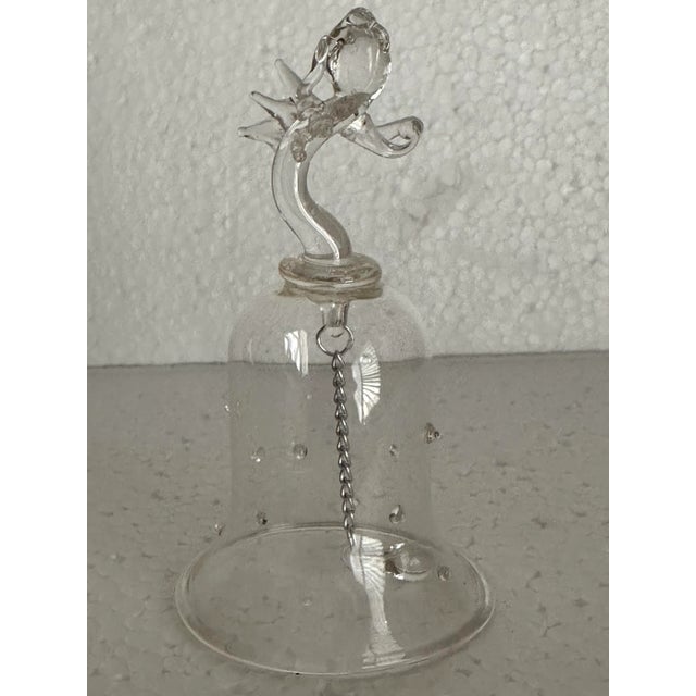Late 20th Century Vintage 20th Century Glass Angel Bell For Sale - Image 5 of 12