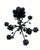 Handcrafted Wrought Iron Floral Candle Chandelier, 1990s For Sale - Image 6 of 7