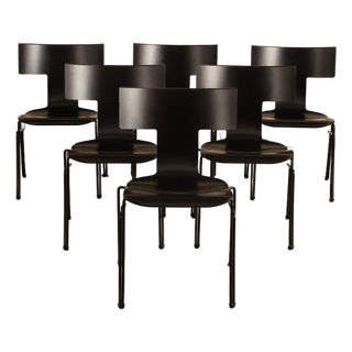 Vintage Ebonized Anziano Chair Attributed to John Hutton for Donghia, Set of 6 For Sale