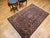 1900 - 1909 Vintage Kashan Rug, Hand-Knotted Wool & Cotton, Floral Pattern, Navy & Brick-Red, 4x6 For Sale - Image 5 of 16