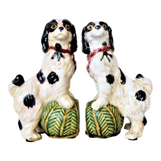 Vintage King Charles Spaniel Bookends - a Pair For Sale