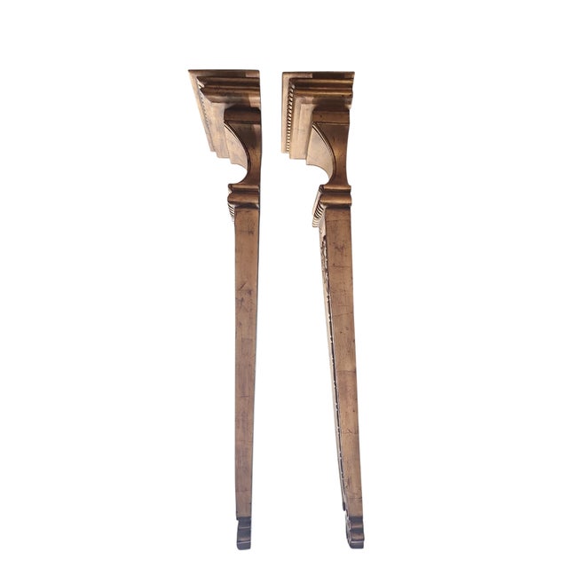 French Vintage Pair Louis XVI Style Large Corbels For Sale - Image 3 of 5