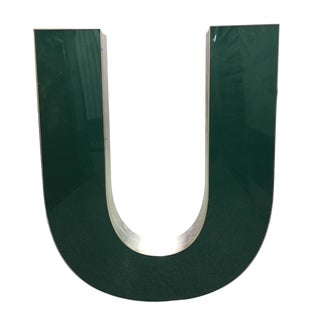 Late 20th Century Capital "U" Channel Letter For Sale