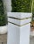 Vintage Angled Plaster Pedestal With Brass Inlay For Sale - Image 4 of 11