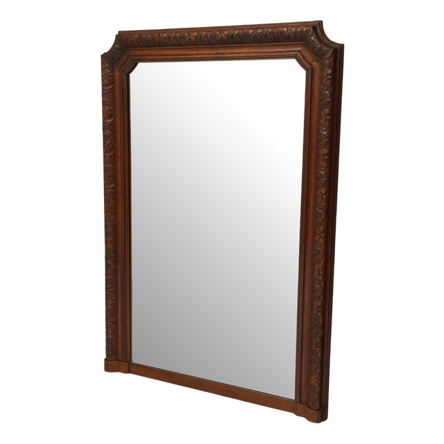 Antique Oak Mirror, 1900 For Sale
