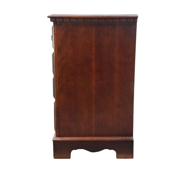 Broyhill Furniture Cherry Early American Traditional Style 67" Triple Door Dresser 735-6597-32 For Sale - Image 12 of 15