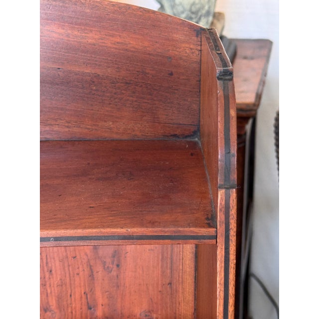 19th Century English Mahogany Waterfall Bookcase With Cupboard Base For Sale - Image 9 of 12