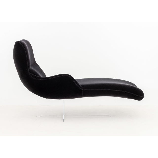 Black Vladimir Kagan Erica Chaise Longue, Model P6910-L For Sale - Image 8 of 10