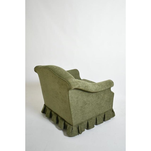 Green Fabric Fringe Lounge Chairs, 1940s, Set of 2 For Sale - Image 4 of 6