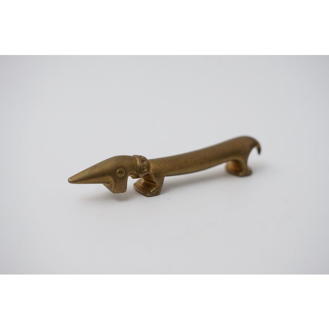 Metal Vintage Brass Dachshund Bottle Opener by Walter Bosse for Herta Baller, 1950s For Sale - Image 7 of 9