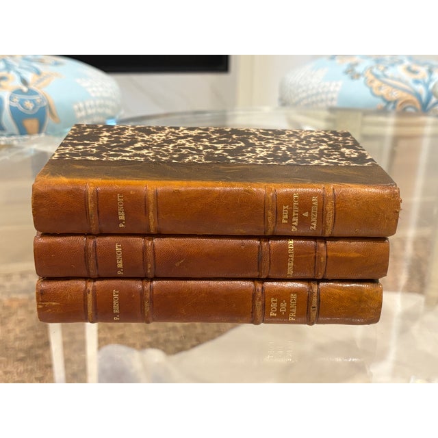 Charming collection of 3 vintage French literary volumes by novelist Pierre Benoit, published by Albin Michel of Paris....