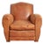 Vintage French Leather Club Chair, 1920s For Sale
