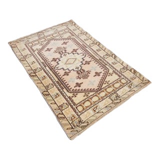 1960s Handknotted Vintage Wool Rug For Sale