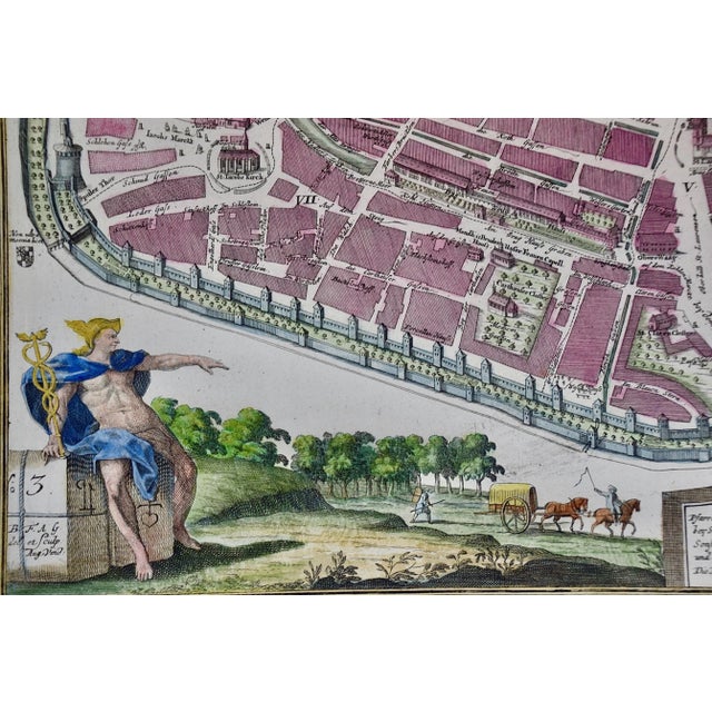City View of Nuremberg, Germany: An 18th Century Hand-Colored Map by M. Seutter For Sale - Image 9 of 12