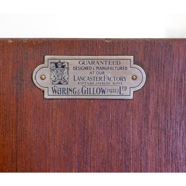 Wood Art Deco Walnut Tallboy Compact Wardrobe from Waring & Gillow, 1930s For Sale - Image 7 of 17