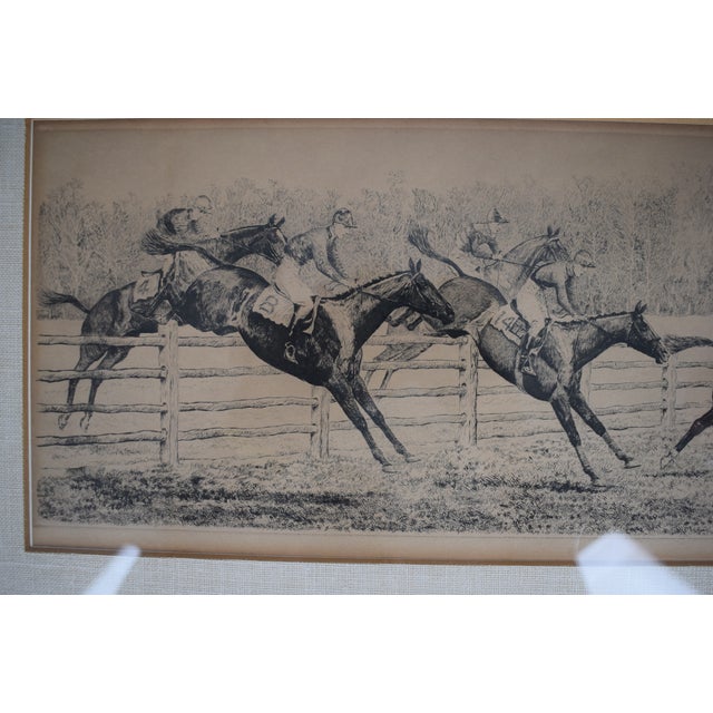 The Maryland Hunt Club 1930 Drypoint by Paul Brown For Sale - Image 4 of 8
