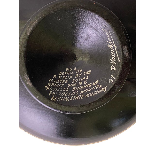Mid 20th Century Greek Pottery Kylix Depicting "Achilles Binding Up Patroclus' Wound" For Sale In Phoenix - Image 6 of 7