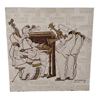 Vintage William Sorrow Mixed- Media Painting Titled "Papa French" For Sale