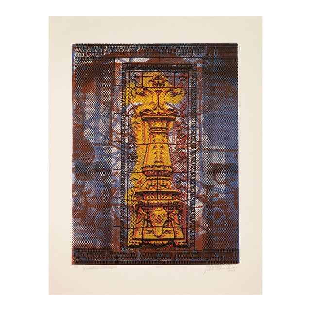 Judith Lipnik Perlow Column Series XIII 2003 Signed Serigraph in Colors on Paper For Sale