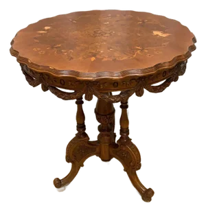 Antique Carved Ornate Accent Side Table