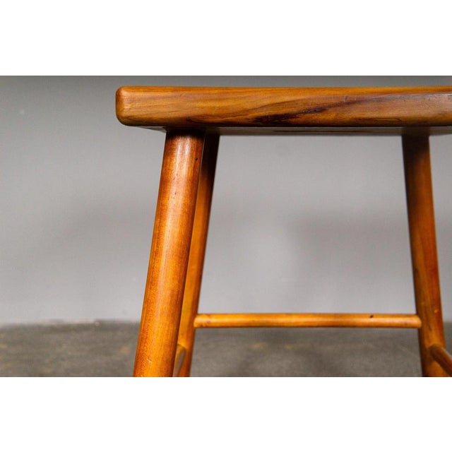 Vintage Stool in Cherrywood For Sale - Image 9 of 14