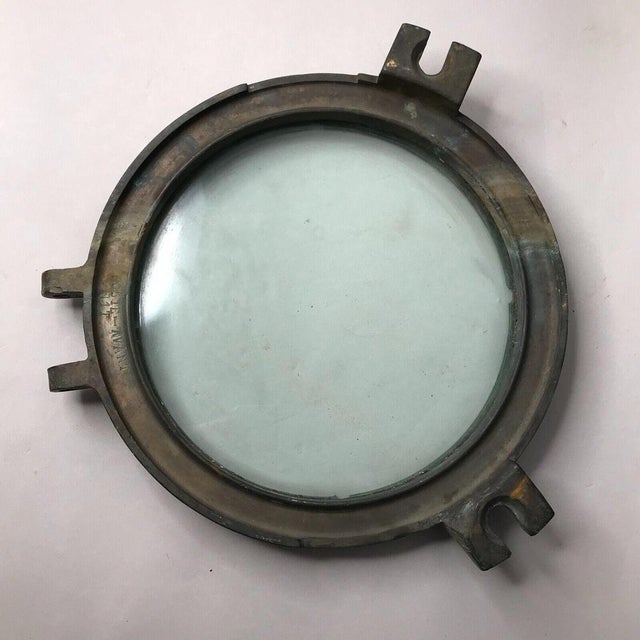 Large Antique Marine Bronze Porthole For Sale - Image 9 of 9