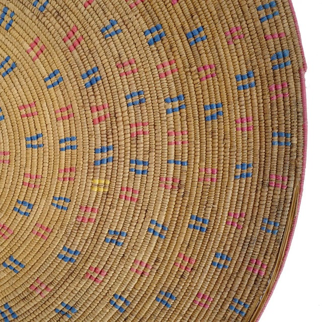 Nigerian Hassau woven natural fiber basket cover. Beautiful unique and original handmade piece with natural imperfections.