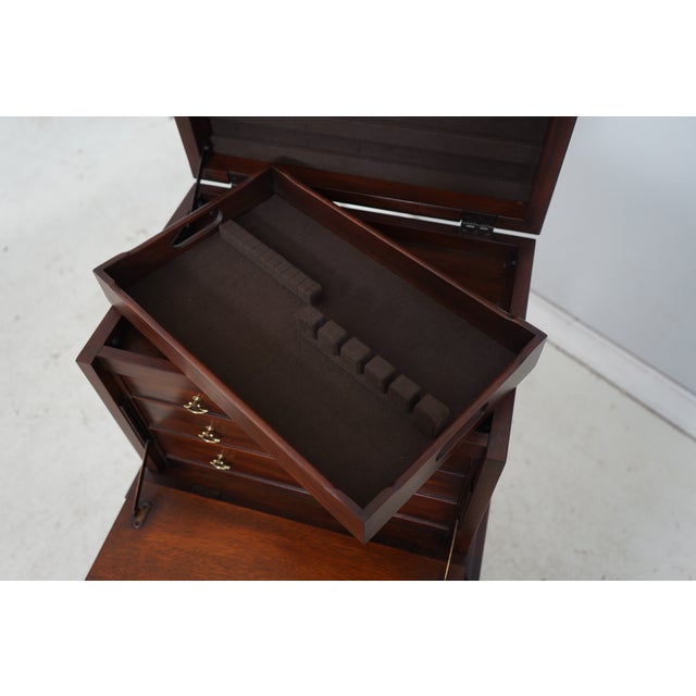 Henkel Harris Henkel Harris Mahogany Fall Front Silver Chest For Sale - Image 4 of 18