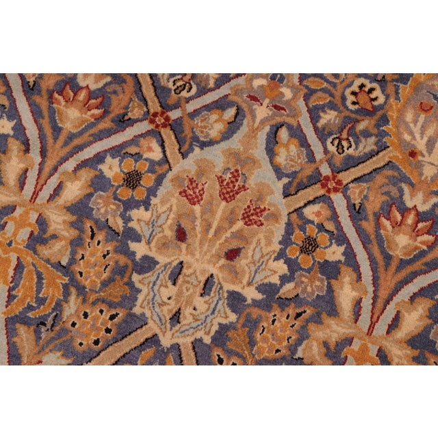 Elegant 1990's Pak-Persian Blue/Red Wool Rug - 8'1'' X 10'0'' For Sale - Image 4 of 9