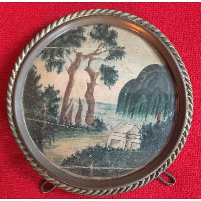 Early 19th Century Antique 1820 American Federal Memento Mori Watercolor Painting, Mourning Memorial For Sale - Image 5 of 8