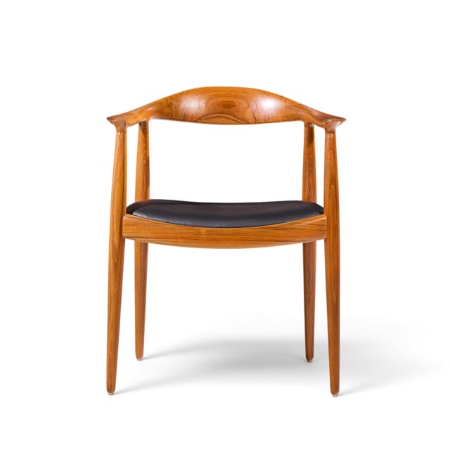 Mid 20th Century Hans Wegner for Johannes Hansen Mid Century Danish Teak the Chair - Set of 6 For Sale - Image 5 of 11
