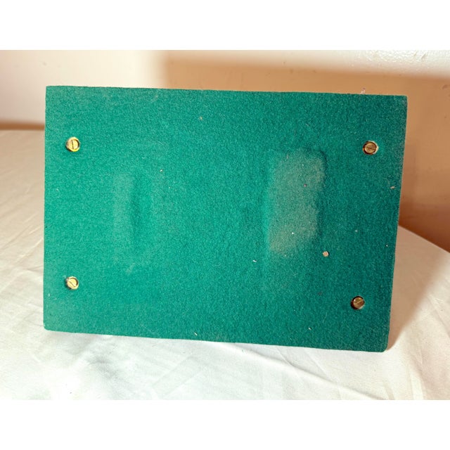 Antique 19th Century French Boulle Wood Brass Original Watercolor Vanity Tray For Sale - Image 14 of 14