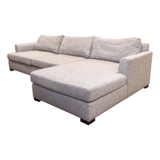 Bernhardt Nest Contemporary Gray Fabric 2pc Sectional Sofa For Sale