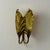 Single Modernist Sconce by Tommaso Barbi. Figurative leaf shaped shades of patinated brass on short upwardly curved square...