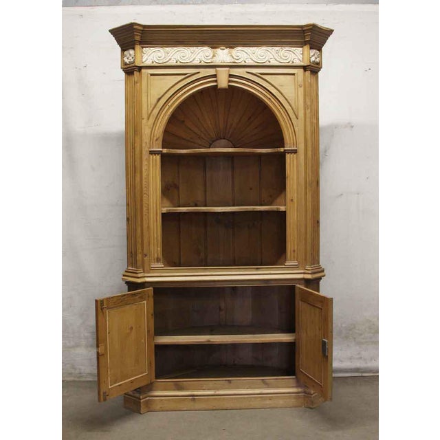 Knotty Pine Alcove With Carved Details Chairish