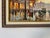 Wood Vintage Parisian Street Scene Oil on Plywood – Framed For Sale - Image 7 of 12