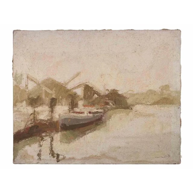 Oil on canvas realized by Franco Marzilli (1934-2010) in 1970s. Hand signed lower right. Very good condition. Franco...