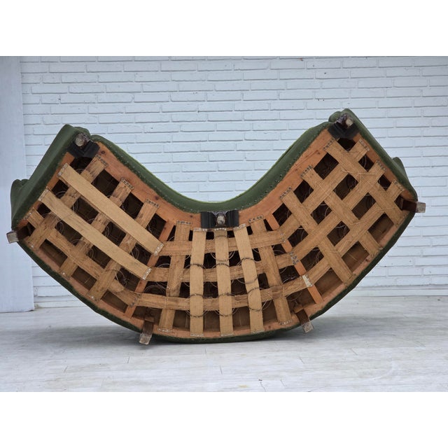 1950s Danish Banan Three-Seater Corner Sofa with Velour Upholstery, 1950s For Sale - Image 5 of 18