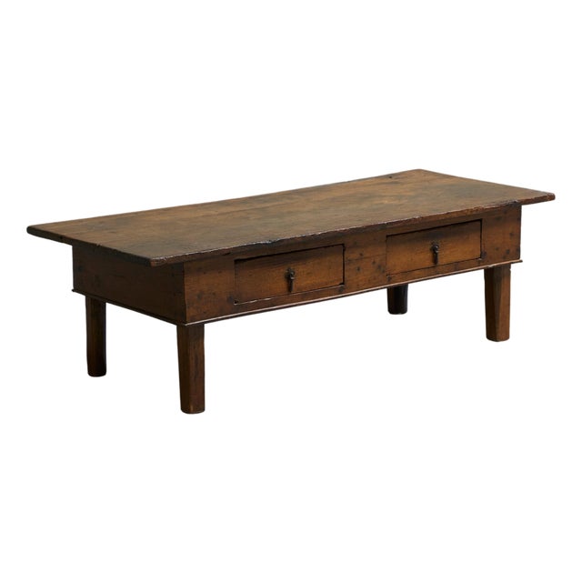 Large Antique Wabi-Sabi Style Coffee Table in Oak, 1890s For Sale