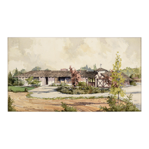 California Ranch Original Watercolor Landscape by George Alfred Morrison