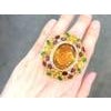 Bochic "Orient" Vintage Citrine & Peridot Cocktail Ring Set In 18K Gold&Silver For Sale - Image 16 of 18