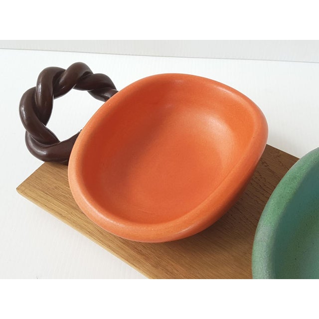 Vintage Tray for Ramekins from Keramos Sevres, France, 1950s, Set of 4 For Sale - Image 9 of 11