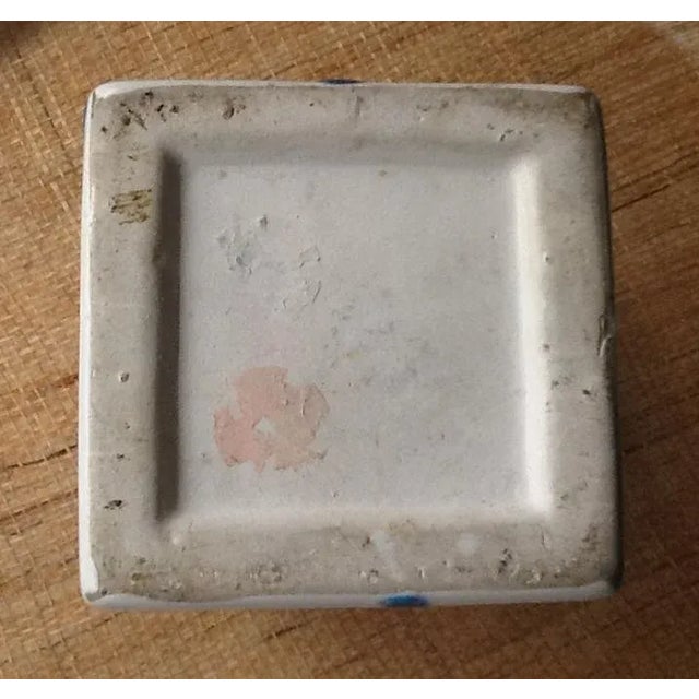 White Violet Blue & White Decorative Drip Vase For Sale - Image 8 of 8