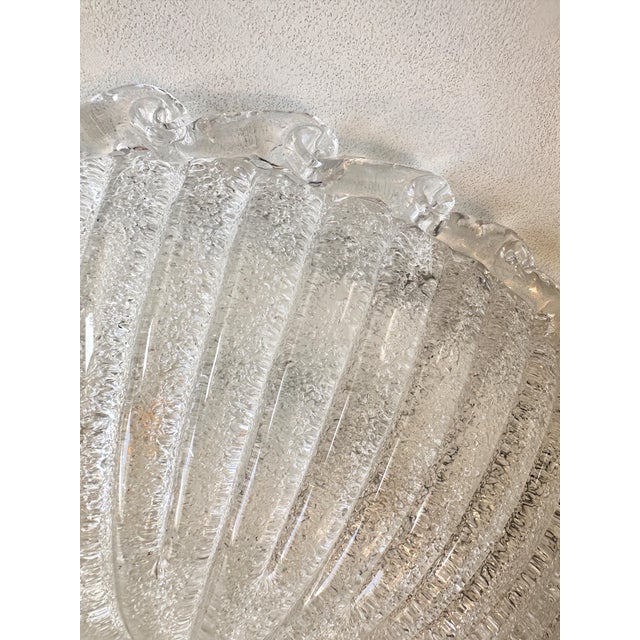 Traditional Italian White Graniglia" Budino"Murano Glass Flush Mount in 70' Style For Sale - Image 6 of 10