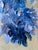 Blue Original-Jardin d'Hiver-Cloud Dahlias in Blue-Shizico Yi-British Awarded Artist-Impasto on Canvas For Sale - Image 8 of 17