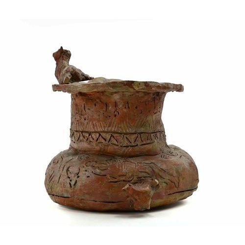 Painted terracotta sculpture realized by sirio pellegrini in 1960s. Good condition. Sirio pellegrini, born in rome on...